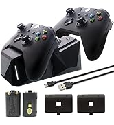 Nyko Power Kit Plus for Xbox One - Rechargeable Battery Kit with 2 Batteries, Micro-USB Charge Ca...