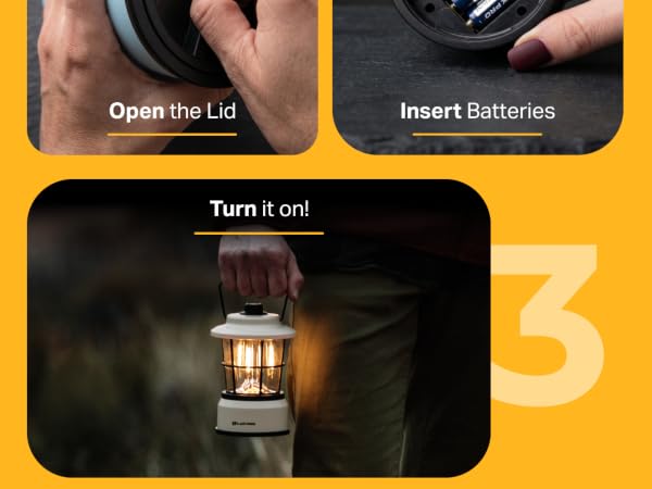 Open the Lid Insert Batteries