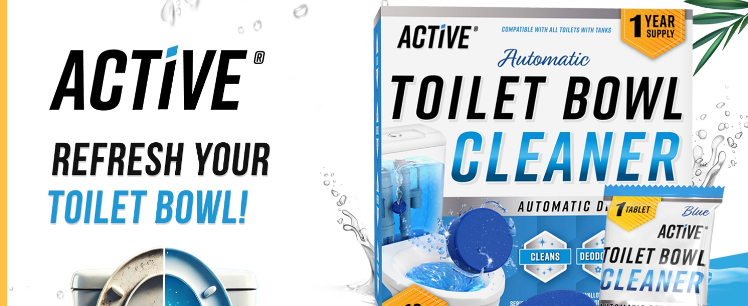 automatic toilet bowl cleaner with blue