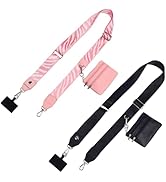 PUGPIU 2 Pack Clip and Go Strap for Phone with Wallet Crossbody - Phone Strap Crossbody with Zipp...