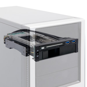 Fits into any 5.25" Drive Bay