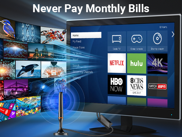 Digital TV Antenna for Smart Tv Indoor Antenna for Tv Without Cable