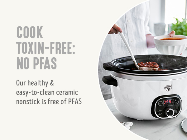 GreenLife, Ceramic Nonstick, PFAS-Free, Non-Toxic, Slow Cooker, Electrics