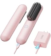TYMO Cordless Hair Straightener Brush - Porta PRO Portable Straightening Brush for Travel, Mini I...