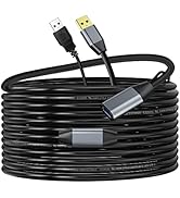 LDKCOK Active USB 3.0 Extension Cable 30ft– Male to Female Extender Cord, USB Extension Cable for...