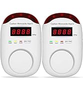 Plug-in Type Carbon Monoxide Alarm, CO Detector Monitor with LED Digital Display and Voice Alert ...