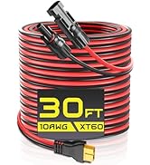 Gibbab Solar Connector to XT60 Charge Extension Cable, 10AWG 30FT XT60 Adapter Cable to Solar Pan...