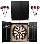 Ruthless Home Darts Centre | Complete Home Dart Board Centre Including Cabinet, Dartboard and 2 S...