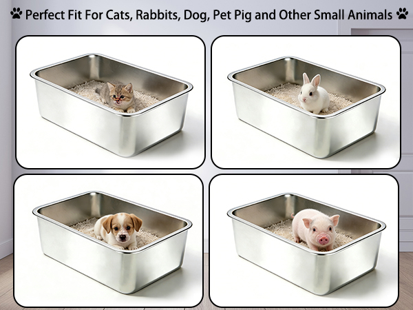 Stainless Steel Cat Litter Box