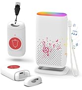 Foyucool Caregiver Pager, Rechargable Wireless Call Button 2000+ Feet, 5 Alert Modes, 58 Melodies...