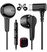 iMangoo USB C Earbuds Headphone Wired 90° Right Angled Plug in Ear Buds HiFi Sound USBC Headphone...