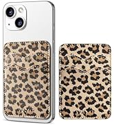 VULKIT Stick on Card Holder Compatible for iphone Leather Cell Phone Wallet Credit Card Case Stro...