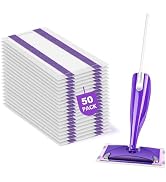 50 Pack Mop Pad Refills for Wet Jet Mop Pads, Wet Jet Mopping Pads for Multi Surface Floor Cleani...