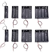 TWTADE 8PCS Battery Holder Case in Series Double 1/2/3/4 Slots 3.7V with Wire Leads for 18650 Bat...