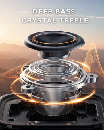 bluetooth speaker with deep bass and clear treble built into wireless charging station