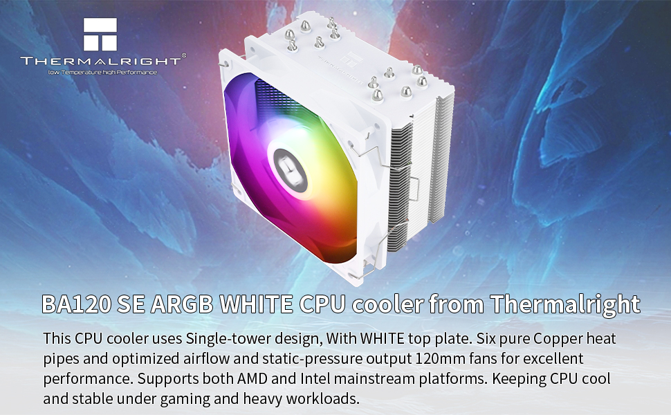 BA120 SE ARGB WHITE cpu cooler
