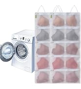 Laundry Bra Bag, 2 Pcs Bra Washing Bags, Lingerie Bags for Washing Delicates, Holds 10 D-F Cups S...