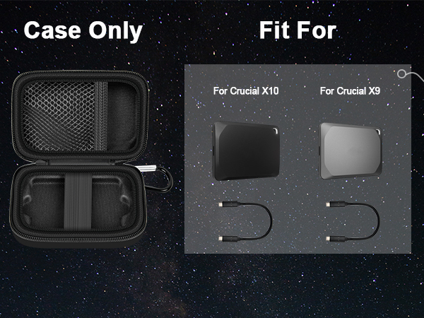  External Solid State Drive Hard Storage Holder Bag Fits for USB-C Cable