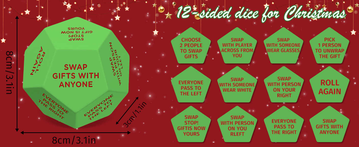 Santa Swap Gift Exchange Dice