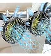 HUENLYEL Car Backseat Fan for Backseat Kids, Dual Head Usb Car Headrest Fan for Car Backseat Kids...