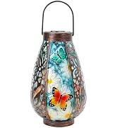 MUMTOP Butterfly Solar Lights Outdoor Decorative, Hanging Solar Outdoor Lanterns Waterproof Butte...