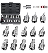 GRENTOOL 15Pcs Screw Extractor Set, Easy Out Bolt Extractor Kit | Removes damaged bolts/screws ea...