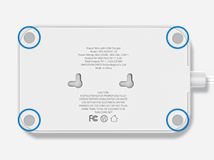 Flat Extension Cord Outlets Extender Flat Plug Power Strip surge protector with multiple usb ports