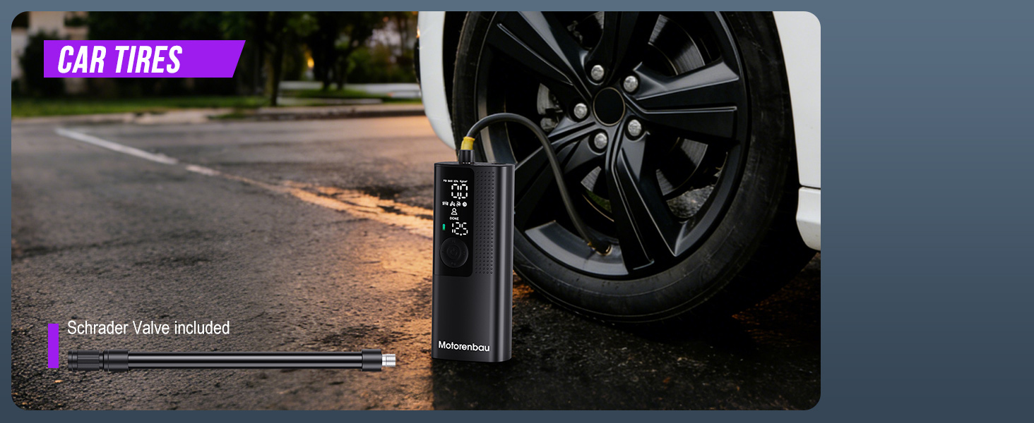 portable tire inflator for car tires