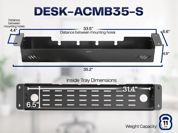 under desk cable management cable tray cord organizer power strip holder wire management steel
