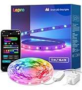 Lepro S1 AI LED Strip Lights for Bedroom - 16.4ft Smart RGB Light Strips with IC and Rainbow Chas...