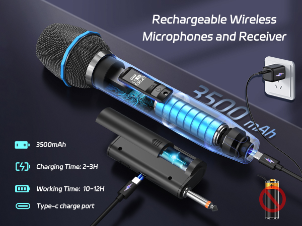 Rechargeable microphones