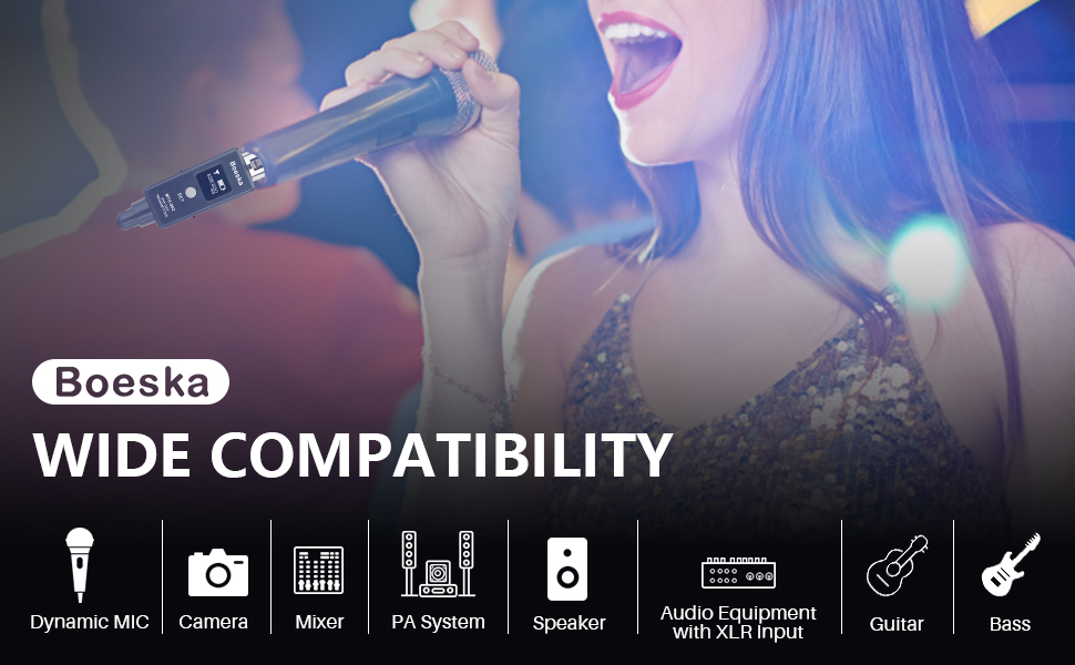 Wireless Microphone Transmitter Receiver