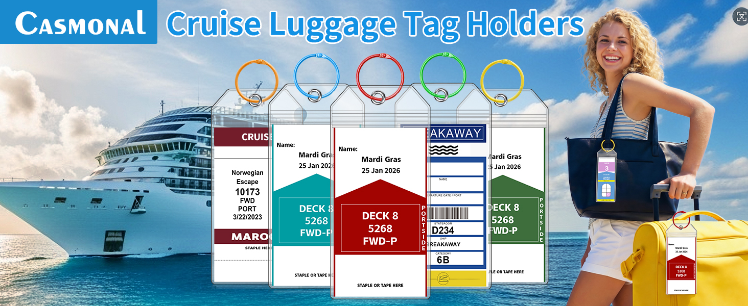 CASMONAL Large Size Cruise Luggage Tag Holders