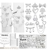 RQAYE Silver Shoe Charms for Sneakers, Junk Socks Charms Kit, Brooches and Pins for Women, Pearl ...