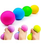 Squishy Stress Balls for Kids (4 Pack) Sensory Squeeze Ball Fidget Toys, Color Changing Dough Bal...