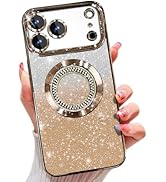Misscase for iPhone 17 Pro Max Magnetic Glitter Case Compatible with MagSafe,Full Protection Slim...