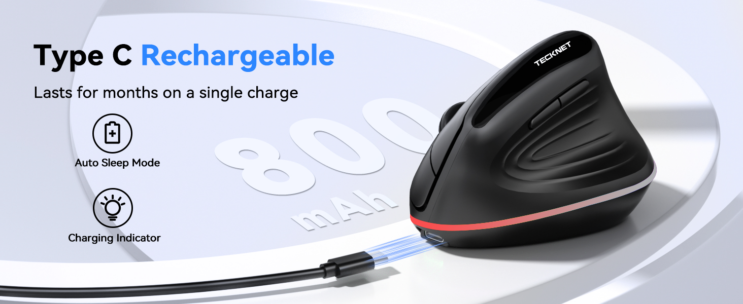 rechargeable ergonomic mouse