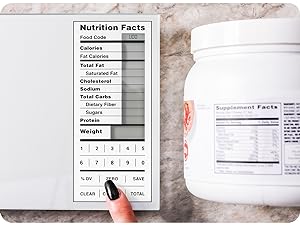 Select custom mode calorie counter scale portion control tracking food macros