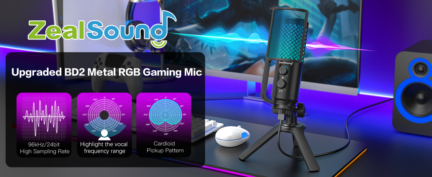 Podcast Microphone for PC/Mac/iPhone/Phone