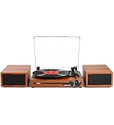 Vinyl Record Player with Speakers,Bluetooth Portable Turntable for Vinyl Records,Phonograph LP Pl...