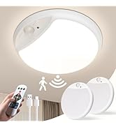 Hokone Rechargeable Motion Sensor Ceiling Light with Remote,Battery Operated Wireless LED Closet ...
