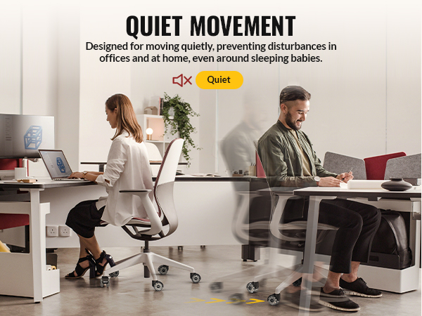 IKEA chair wheels caster set of 5 heavy duty computer gaming rolling chair 2 inch desk