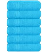 BOUTIQUO Ultra Soft 6-Piece Hand Towel Set 16x28-100% Ringspun Cotton - Durable &amp; Highly Absorben...