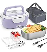 Carsolt Electric Lunch Box Food Heater - 3 in 1 Portable Leakproof Heated Lunch Box for Car/Home/...