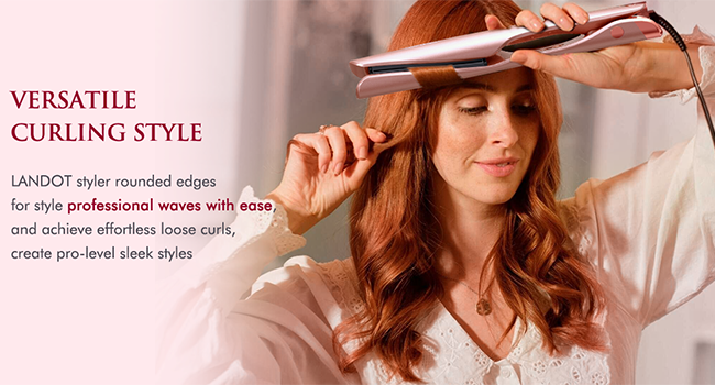 landot hair straightener and curler 2 in 1
