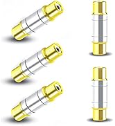 RCA Female to Female Coupler Audio Video Gold Adapter Component Connector Gold Plated for Amplifi...