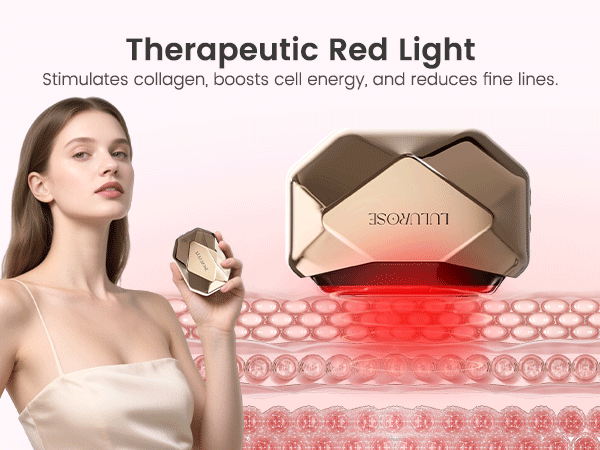 LULUROSE Facial Massager with Cold Heat Light Vibrating for Face