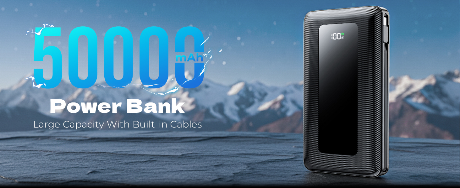 Large Capacity With Built-in Cables