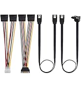 Cable Matters SATA III Data Cable and SATA Power Cable Kit with Straight and 90 Degree SATA III C...