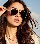 LASPOR Trendy Oversized Aviator Sunglasses for Women Men Metal Shades 70s Aviators Sun Glasses